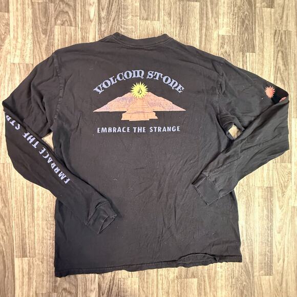 Volcom Stone “Embrace the Strange” Black Long Sleeve Graphic Tee XL - Picture 2 of 4